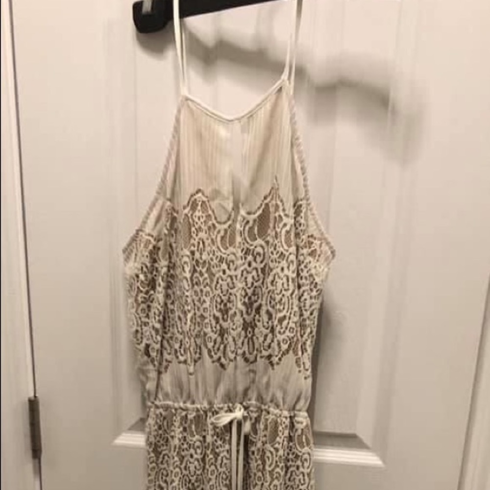 Lace Dress with Nude Underlay